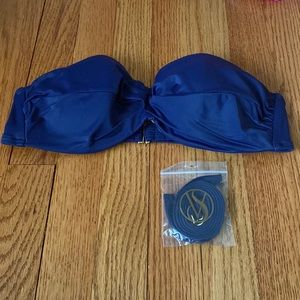 36C victoria secret navy blue bathing suit top. Straps to attach included